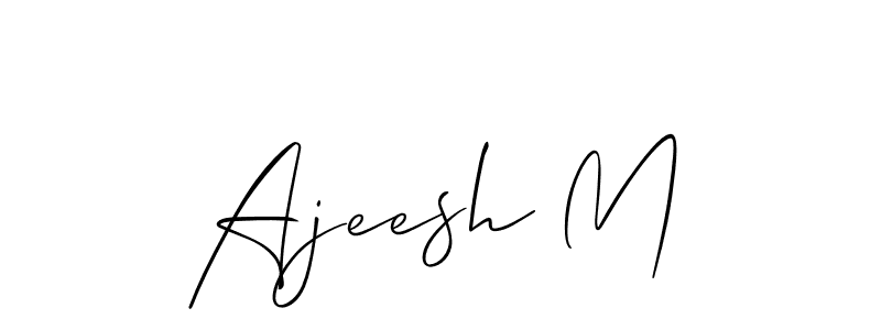 Design your own signature with our free online signature maker. With this signature software, you can create a handwritten (Allison_Script) signature for name Ajeesh M. Ajeesh M signature style 2 images and pictures png
