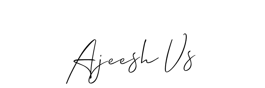 Design your own signature with our free online signature maker. With this signature software, you can create a handwritten (Allison_Script) signature for name Ajeesh Vs. Ajeesh Vs signature style 2 images and pictures png