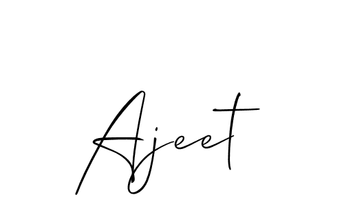 How to make Ajeet name signature. Use Allison_Script style for creating short signs online. This is the latest handwritten sign. Ajeet signature style 2 images and pictures png