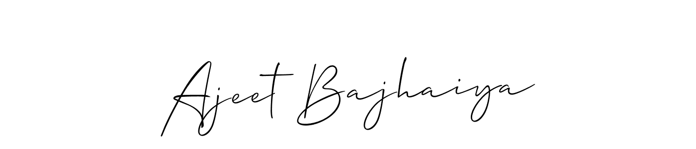 Create a beautiful signature design for name Ajeet Bajhaiya. With this signature (Allison_Script) fonts, you can make a handwritten signature for free. Ajeet Bajhaiya signature style 2 images and pictures png