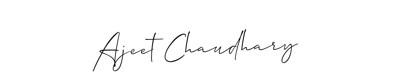 Design your own signature with our free online signature maker. With this signature software, you can create a handwritten (Allison_Script) signature for name Ajeet Chaudhary. Ajeet Chaudhary signature style 2 images and pictures png