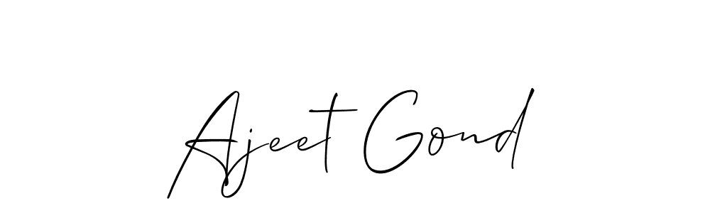 This is the best signature style for the Ajeet Gond name. Also you like these signature font (Allison_Script). Mix name signature. Ajeet Gond signature style 2 images and pictures png