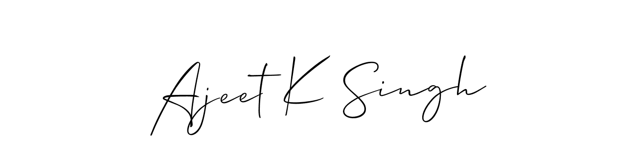 How to Draw Ajeet K Singh signature style? Allison_Script is a latest design signature styles for name Ajeet K Singh. Ajeet K Singh signature style 2 images and pictures png