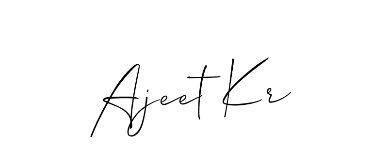 Similarly Allison_Script is the best handwritten signature design. Signature creator online .You can use it as an online autograph creator for name Ajeet Kr. Ajeet Kr signature style 2 images and pictures png