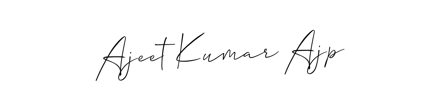 Ajeet Kumar Ajp stylish signature style. Best Handwritten Sign (Allison_Script) for my name. Handwritten Signature Collection Ideas for my name Ajeet Kumar Ajp. Ajeet Kumar Ajp signature style 2 images and pictures png