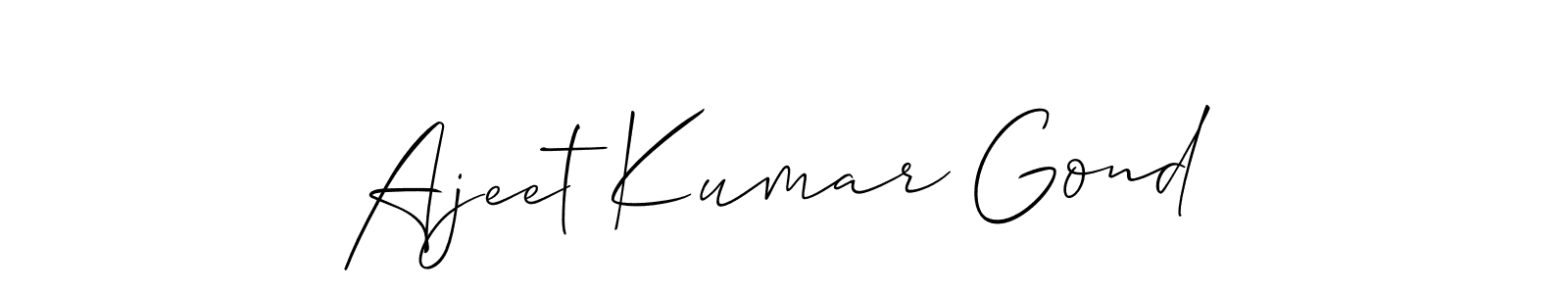 How to make Ajeet Kumar Gond signature? Allison_Script is a professional autograph style. Create handwritten signature for Ajeet Kumar Gond name. Ajeet Kumar Gond signature style 2 images and pictures png