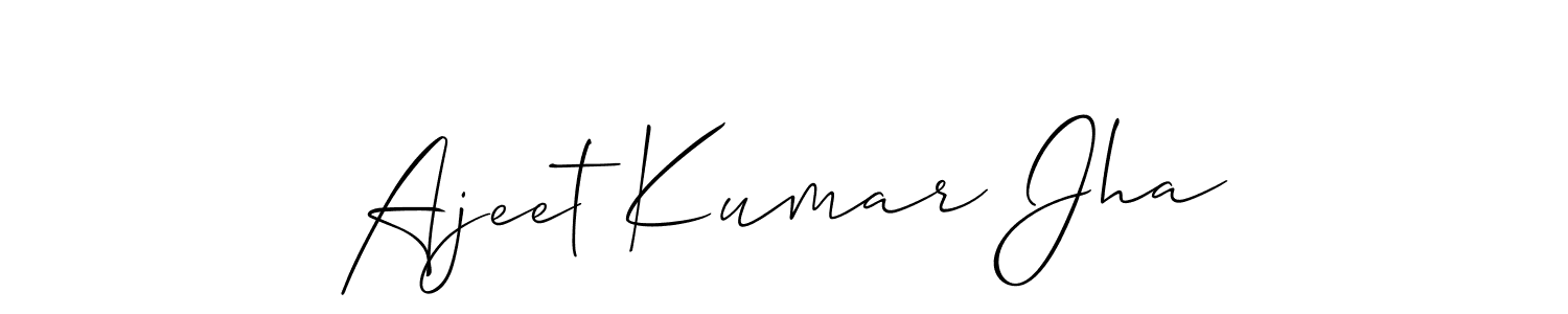 Ajeet Kumar Jha stylish signature style. Best Handwritten Sign (Allison_Script) for my name. Handwritten Signature Collection Ideas for my name Ajeet Kumar Jha. Ajeet Kumar Jha signature style 2 images and pictures png