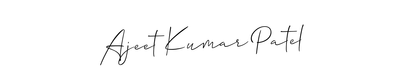 Also You can easily find your signature by using the search form. We will create Ajeet Kumar Patel name handwritten signature images for you free of cost using Allison_Script sign style. Ajeet Kumar Patel signature style 2 images and pictures png