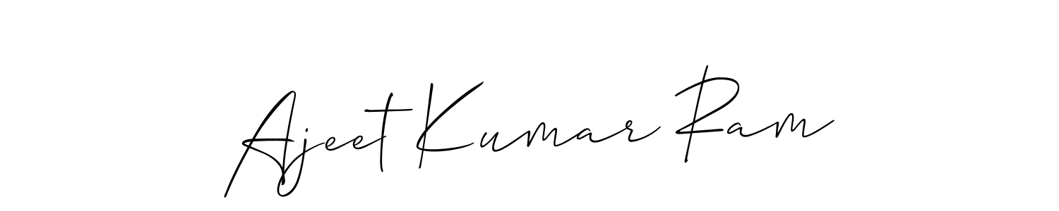 Allison_Script is a professional signature style that is perfect for those who want to add a touch of class to their signature. It is also a great choice for those who want to make their signature more unique. Get Ajeet Kumar Ram name to fancy signature for free. Ajeet Kumar Ram signature style 2 images and pictures png