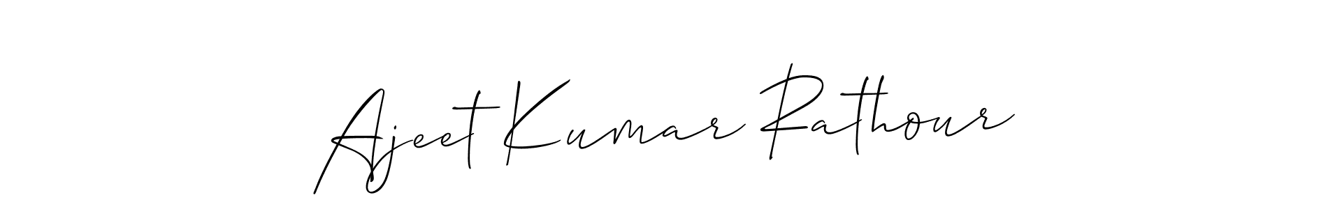 if you are searching for the best signature style for your name Ajeet Kumar Rathour. so please give up your signature search. here we have designed multiple signature styles  using Allison_Script. Ajeet Kumar Rathour signature style 2 images and pictures png