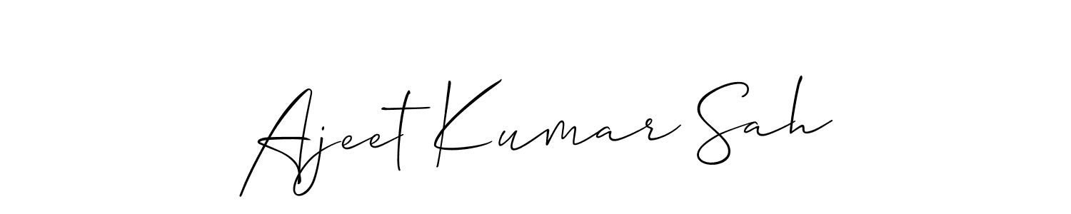 Use a signature maker to create a handwritten signature online. With this signature software, you can design (Allison_Script) your own signature for name Ajeet Kumar Sah. Ajeet Kumar Sah signature style 2 images and pictures png