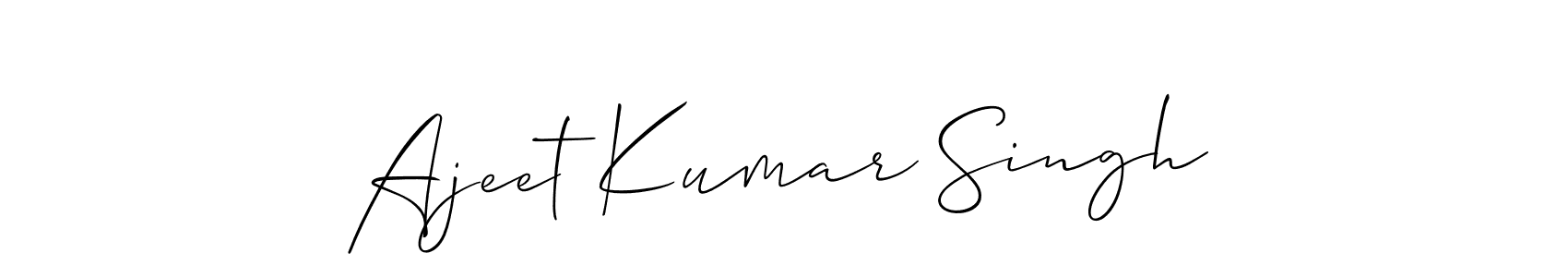 if you are searching for the best signature style for your name Ajeet Kumar Singh. so please give up your signature search. here we have designed multiple signature styles  using Allison_Script. Ajeet Kumar Singh signature style 2 images and pictures png