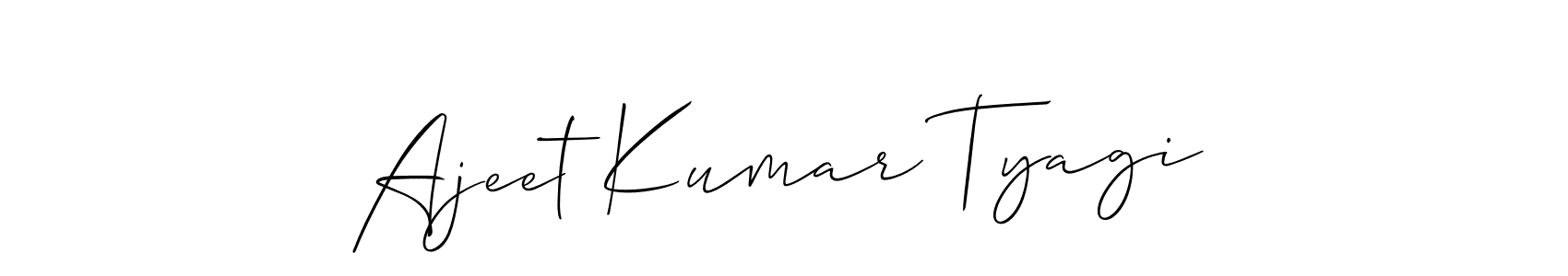 Use a signature maker to create a handwritten signature online. With this signature software, you can design (Allison_Script) your own signature for name Ajeet Kumar Tyagi. Ajeet Kumar Tyagi signature style 2 images and pictures png