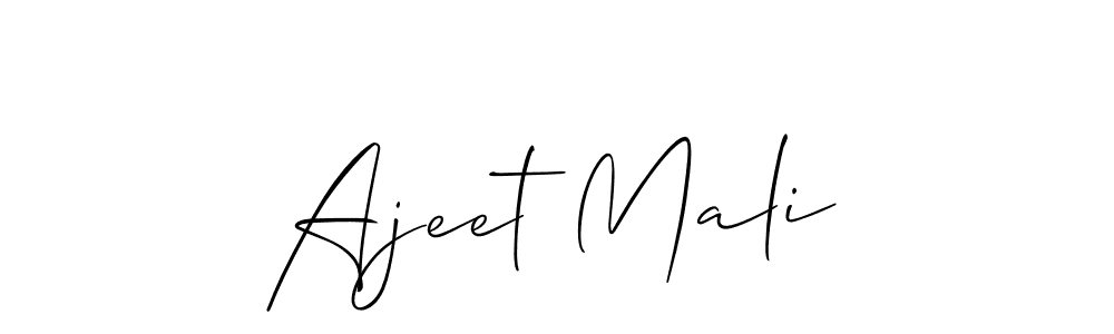 The best way (Allison_Script) to make a short signature is to pick only two or three words in your name. The name Ajeet Mali include a total of six letters. For converting this name. Ajeet Mali signature style 2 images and pictures png