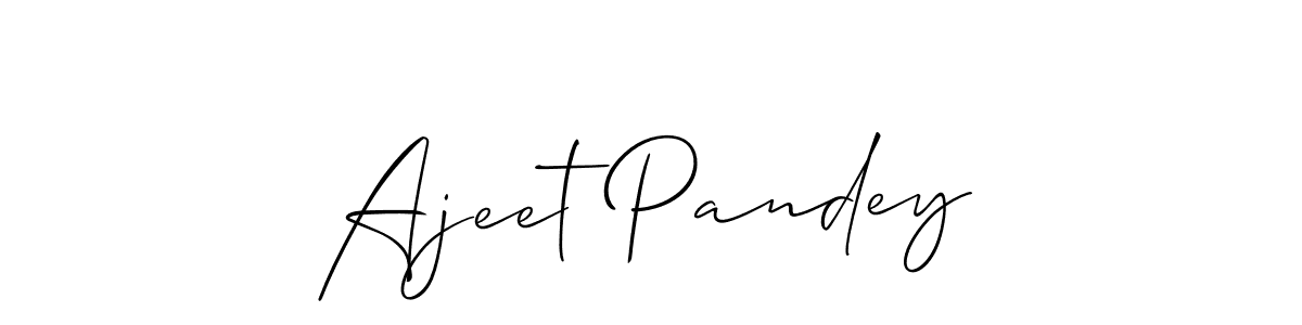 This is the best signature style for the Ajeet Pandey name. Also you like these signature font (Allison_Script). Mix name signature. Ajeet Pandey signature style 2 images and pictures png