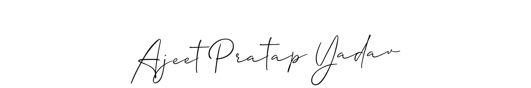 if you are searching for the best signature style for your name Ajeet Pratap Yadav. so please give up your signature search. here we have designed multiple signature styles  using Allison_Script. Ajeet Pratap Yadav signature style 2 images and pictures png