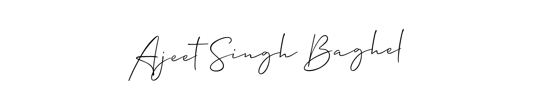 How to make Ajeet Singh Baghel name signature. Use Allison_Script style for creating short signs online. This is the latest handwritten sign. Ajeet Singh Baghel signature style 2 images and pictures png