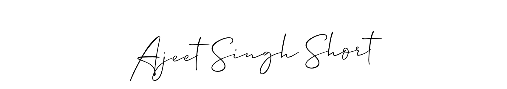 Use a signature maker to create a handwritten signature online. With this signature software, you can design (Allison_Script) your own signature for name Ajeet Singh Short. Ajeet Singh Short signature style 2 images and pictures png