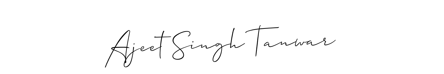 The best way (Allison_Script) to make a short signature is to pick only two or three words in your name. The name Ajeet Singh Tanwar include a total of six letters. For converting this name. Ajeet Singh Tanwar signature style 2 images and pictures png