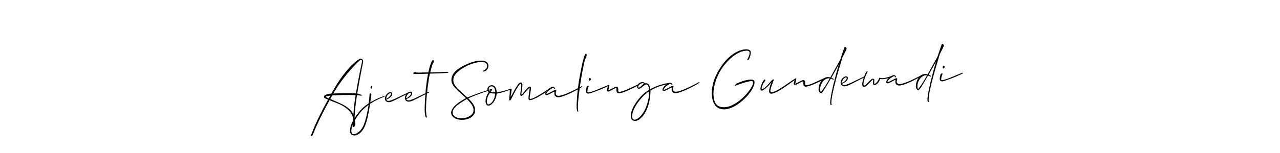 It looks lik you need a new signature style for name Ajeet Somalinga Gundewadi. Design unique handwritten (Allison_Script) signature with our free signature maker in just a few clicks. Ajeet Somalinga Gundewadi signature style 2 images and pictures png