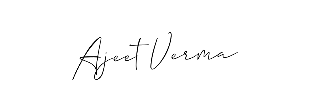 How to Draw Ajeet Verma signature style? Allison_Script is a latest design signature styles for name Ajeet Verma. Ajeet Verma signature style 2 images and pictures png