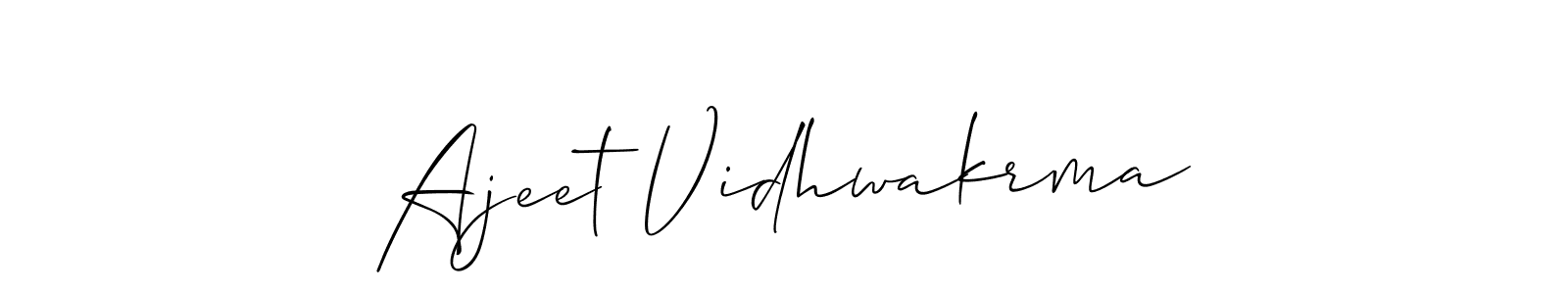 Make a beautiful signature design for name Ajeet Vidhwakrma. Use this online signature maker to create a handwritten signature for free. Ajeet Vidhwakrma signature style 2 images and pictures png