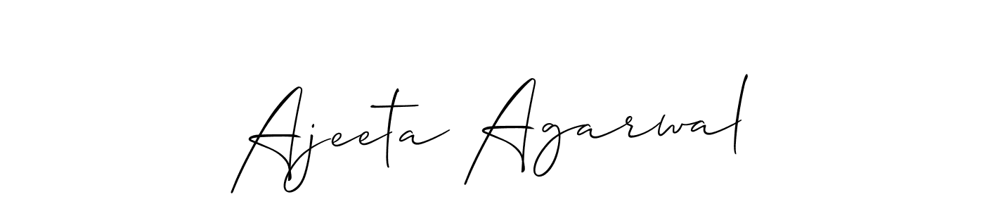 Also You can easily find your signature by using the search form. We will create Ajeeta Agarwal name handwritten signature images for you free of cost using Allison_Script sign style. Ajeeta Agarwal signature style 2 images and pictures png