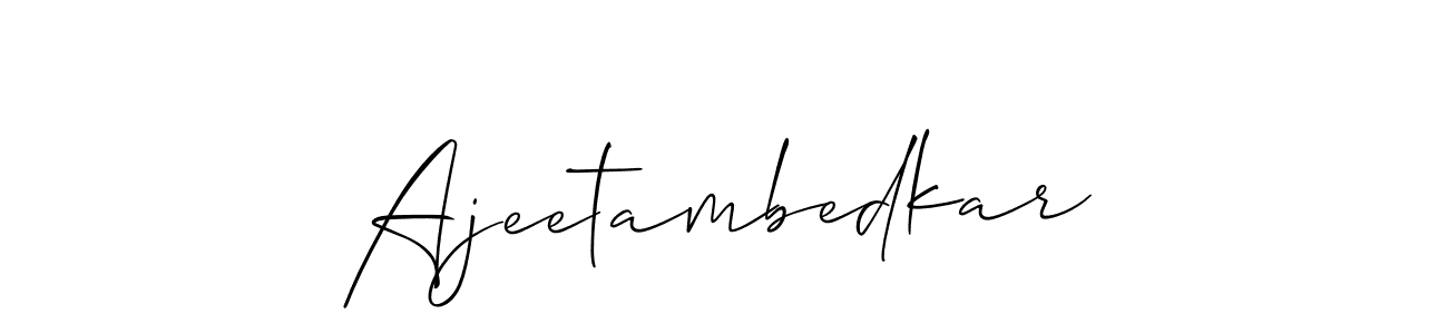 Create a beautiful signature design for name Ajeetambedkar. With this signature (Allison_Script) fonts, you can make a handwritten signature for free. Ajeetambedkar signature style 2 images and pictures png