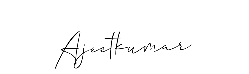 Use a signature maker to create a handwritten signature online. With this signature software, you can design (Allison_Script) your own signature for name Ajeetkumar. Ajeetkumar signature style 2 images and pictures png