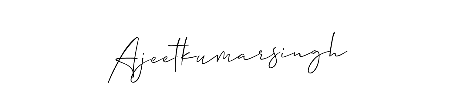This is the best signature style for the Ajeetkumarsingh name. Also you like these signature font (Allison_Script). Mix name signature. Ajeetkumarsingh signature style 2 images and pictures png