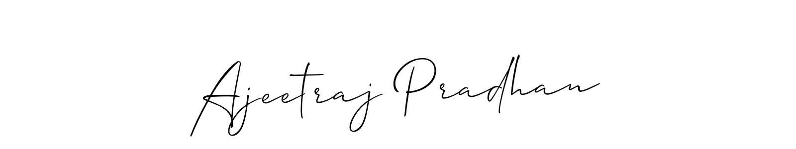 Use a signature maker to create a handwritten signature online. With this signature software, you can design (Allison_Script) your own signature for name Ajeetraj Pradhan. Ajeetraj Pradhan signature style 2 images and pictures png