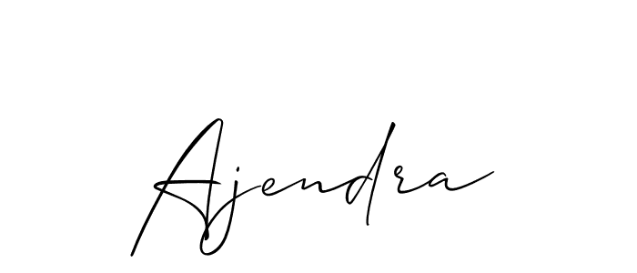 Also we have Ajendra name is the best signature style. Create professional handwritten signature collection using Allison_Script autograph style. Ajendra signature style 2 images and pictures png