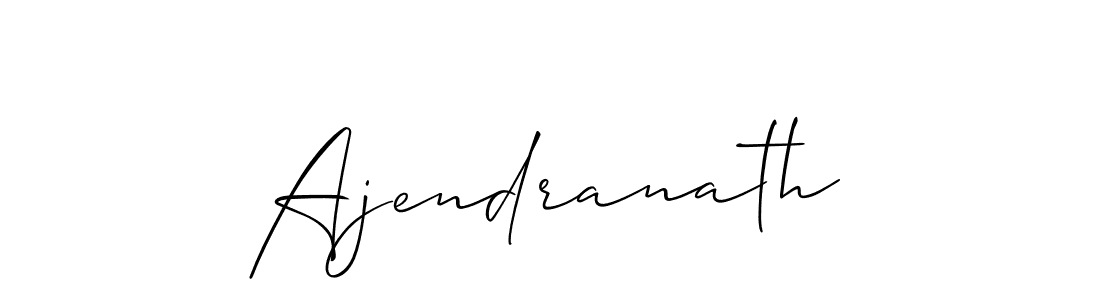 Also we have Ajendranath name is the best signature style. Create professional handwritten signature collection using Allison_Script autograph style. Ajendranath signature style 2 images and pictures png