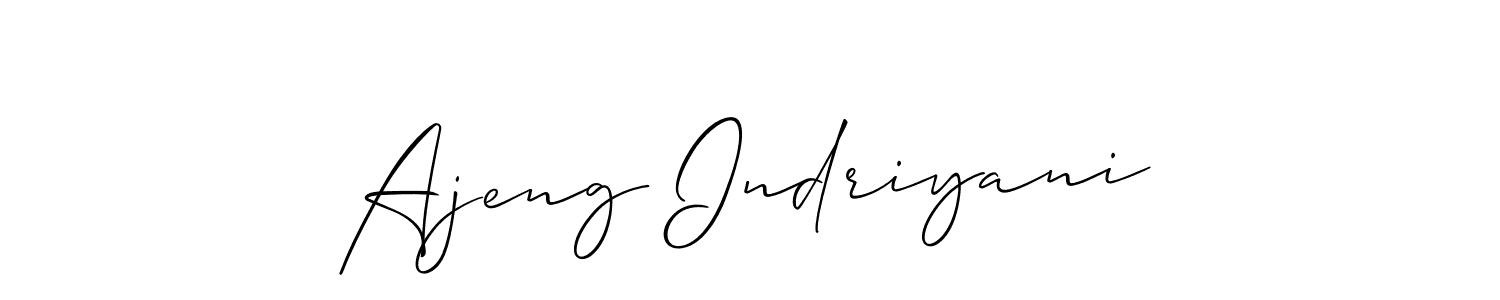 How to make Ajeng Indriyani signature? Allison_Script is a professional autograph style. Create handwritten signature for Ajeng Indriyani name. Ajeng Indriyani signature style 2 images and pictures png