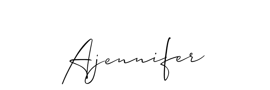 Design your own signature with our free online signature maker. With this signature software, you can create a handwritten (Allison_Script) signature for name Ajennifer. Ajennifer signature style 2 images and pictures png