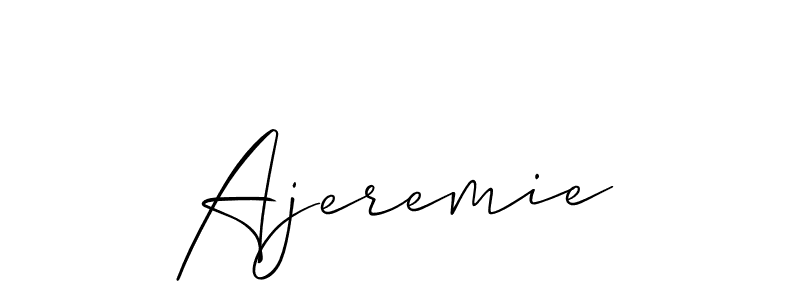 It looks lik you need a new signature style for name Ajeremie. Design unique handwritten (Allison_Script) signature with our free signature maker in just a few clicks. Ajeremie signature style 2 images and pictures png