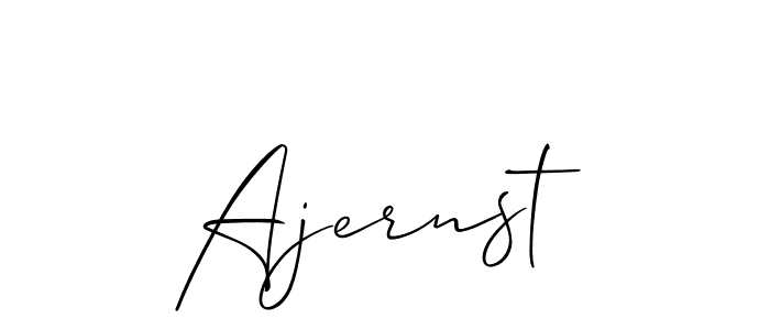 Make a short Ajernst signature style. Manage your documents anywhere anytime using Allison_Script. Create and add eSignatures, submit forms, share and send files easily. Ajernst signature style 2 images and pictures png