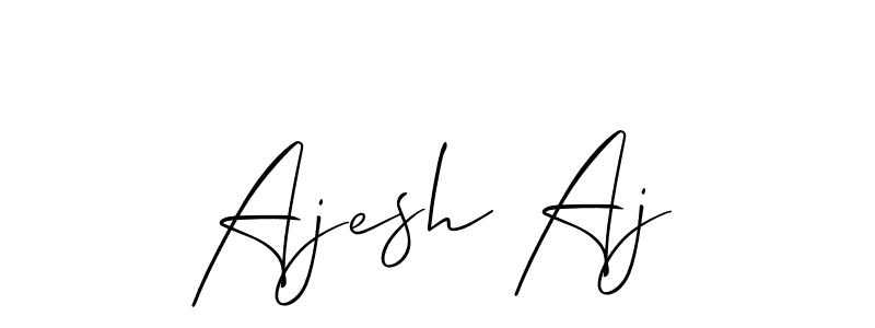 It looks lik you need a new signature style for name Ajesh Aj. Design unique handwritten (Allison_Script) signature with our free signature maker in just a few clicks. Ajesh Aj signature style 2 images and pictures png