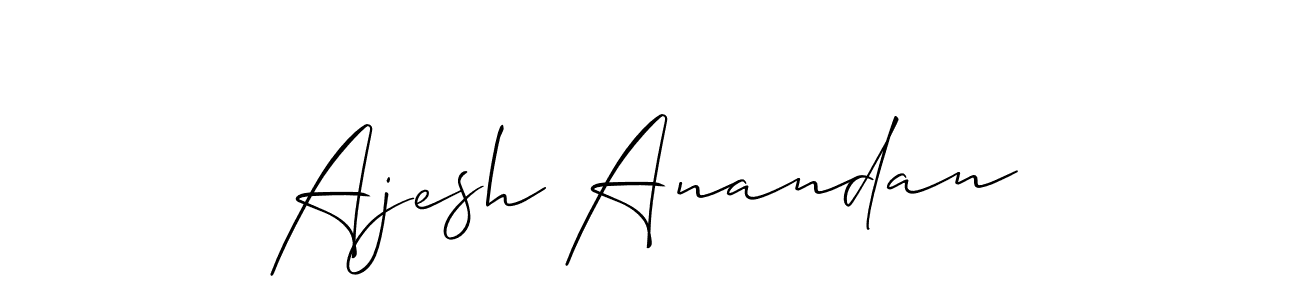 Design your own signature with our free online signature maker. With this signature software, you can create a handwritten (Allison_Script) signature for name Ajesh Anandan. Ajesh Anandan signature style 2 images and pictures png