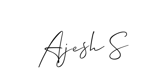 Use a signature maker to create a handwritten signature online. With this signature software, you can design (Allison_Script) your own signature for name Ajesh S. Ajesh S signature style 2 images and pictures png