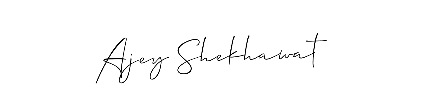 You can use this online signature creator to create a handwritten signature for the name Ajey Shekhawat. This is the best online autograph maker. Ajey Shekhawat signature style 2 images and pictures png