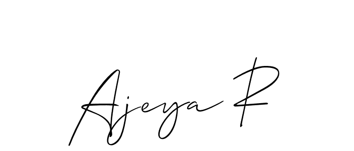 Make a beautiful signature design for name Ajeya R. Use this online signature maker to create a handwritten signature for free. Ajeya R signature style 2 images and pictures png