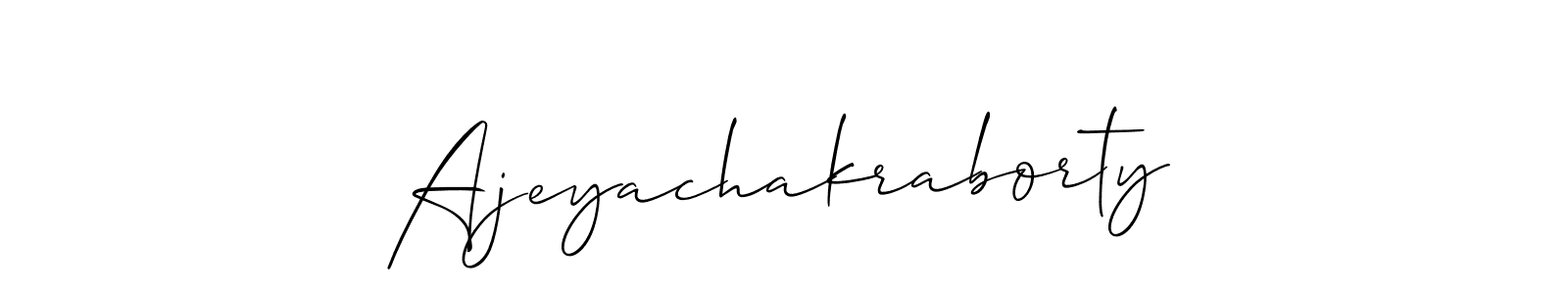 This is the best signature style for the Ajeyachakraborty name. Also you like these signature font (Allison_Script). Mix name signature. Ajeyachakraborty signature style 2 images and pictures png