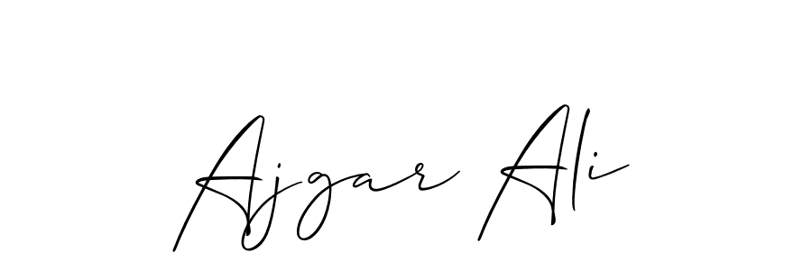 It looks lik you need a new signature style for name Ajgar Ali. Design unique handwritten (Allison_Script) signature with our free signature maker in just a few clicks. Ajgar Ali signature style 2 images and pictures png