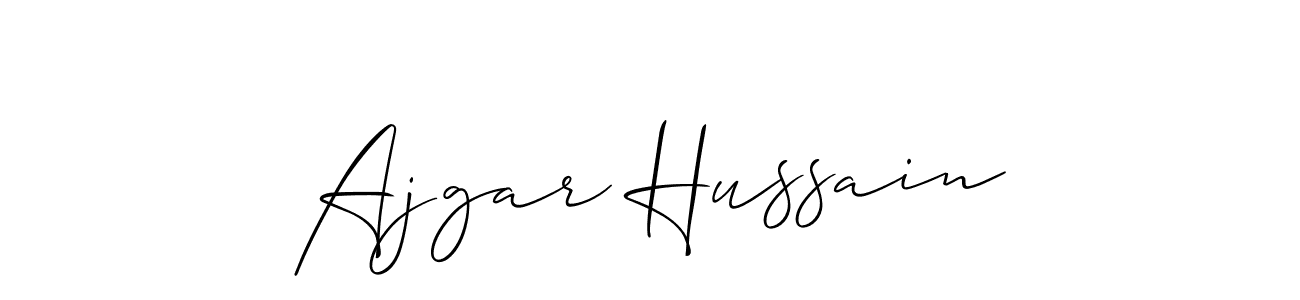 Also we have Ajgar Hussain name is the best signature style. Create professional handwritten signature collection using Allison_Script autograph style. Ajgar Hussain signature style 2 images and pictures png