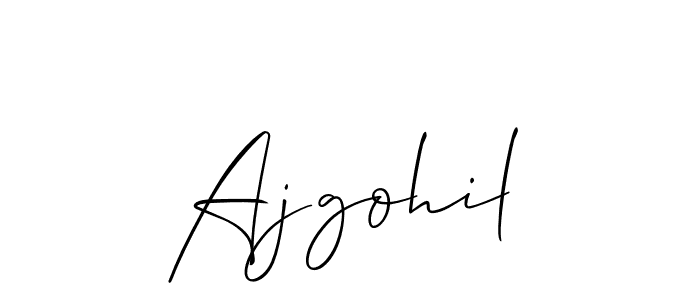 Make a short Ajgohil signature style. Manage your documents anywhere anytime using Allison_Script. Create and add eSignatures, submit forms, share and send files easily. Ajgohil signature style 2 images and pictures png