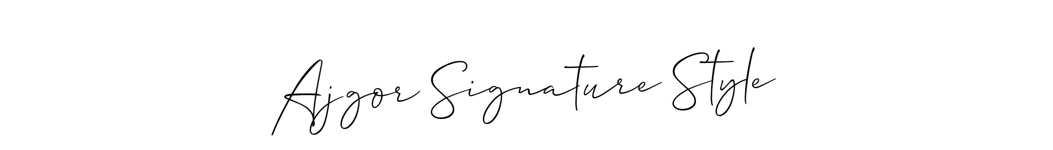 Use a signature maker to create a handwritten signature online. With this signature software, you can design (Allison_Script) your own signature for name Ajgor Signature Style. Ajgor Signature Style signature style 2 images and pictures png