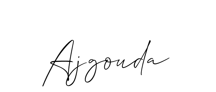 You should practise on your own different ways (Allison_Script) to write your name (Ajgouda) in signature. don't let someone else do it for you. Ajgouda signature style 2 images and pictures png