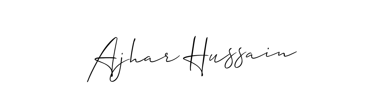 Similarly Allison_Script is the best handwritten signature design. Signature creator online .You can use it as an online autograph creator for name Ajhar Hussain. Ajhar Hussain signature style 2 images and pictures png