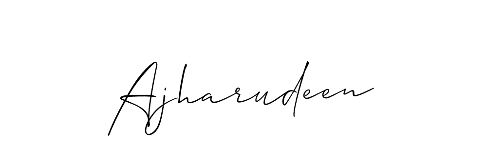 Design your own signature with our free online signature maker. With this signature software, you can create a handwritten (Allison_Script) signature for name Ajharudeen. Ajharudeen signature style 2 images and pictures png